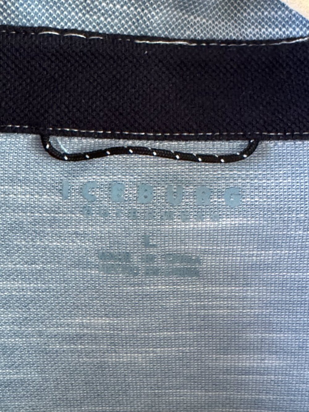 Iceberg Pique Polo Shirt L Light Blue - Picture 3 of 4